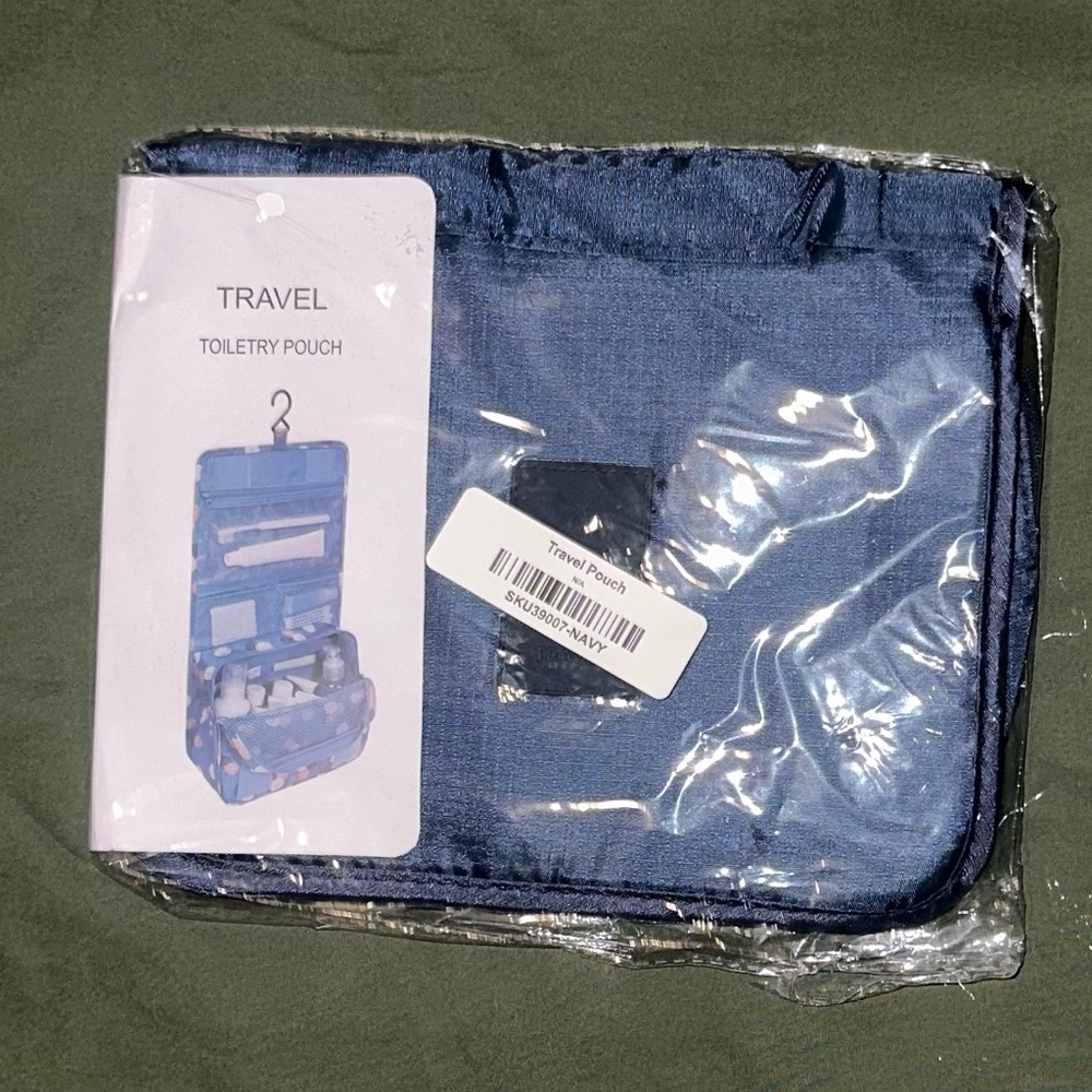 Blue Travel Toiletry Pouch